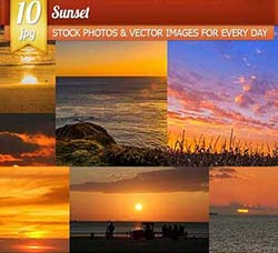 10张高清的日落风景图片：Sunset,10 x UHQ JPEG